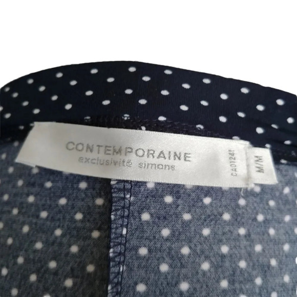 Simons Contemporaine Navy Polka Dot A-Line Skirt,  M - Picture 4 of 5